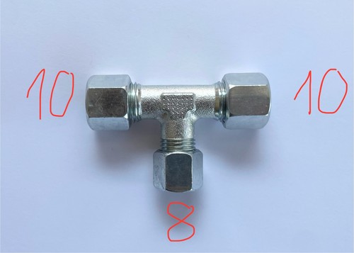 Gas verschraubung - verschraubung, t
