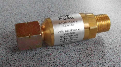 Schlauchbruchsicherung au - /,